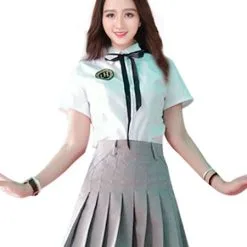 Halloween Carnaval Traje De Cosplay De Muchacha De Anime De Niña De Escuela Británica En 4 Piezas