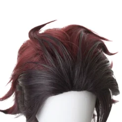 Halloween Disfraz Carnaval Anime Japonés Cosplay Peluca Demonio Asesino Kimetsu No Yaiba Kamado Tanjirou End Curl Peluca Corta Halloween Carnaval -Halloween Ventas 201904291157097975480