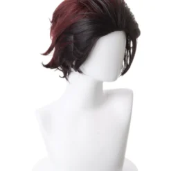 Halloween Disfraz Carnaval Anime Japonés Cosplay Peluca Demonio Asesino Kimetsu No Yaiba Kamado Tanjirou End Curl Peluca Corta Halloween Carnaval -Halloween Ventas 201904291157109965084
