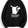 Sudadera Con Capucha De Anime Negro Pikachu Imprimir Cuello Redondo Sudadera Mercancía De Anime Halloween -Halloween Ventas 201905171430217023154
