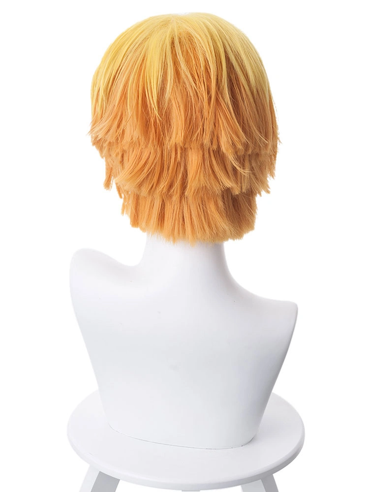 Halloween Disfraz Carnaval Peluca Anaranjada De Anime Demon Slayer Kimetsu No Yaiba Agatsuma Zenitsu Anime Japonés Pelucas Cortas De Cosplay Halloween Carnaval 5 Halloween Disfraz Carnaval Peluca Anaranjada De Anime Demon Slayer Kimetsu No Yaiba Agatsuma Zenitsu Anime Japonés Pelucas Cortas De Cosplay Halloween Carnaval - Imagen 3