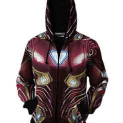 Sudadera Con Capucha De Anime Rojo Marvel Comics Avengers 5 Ironman Tony Stark Impresión En 3D Mercancía De Anime Halloween
