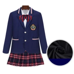 Halloween Carnaval Traje De Uniforme Escolar Arco Oscuro Azul Marino Falda Plisada Mercancía De Anime De 5 Piezas Halloween