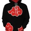 Halloween Carnaval Naruto Akatsuki Halloween Anime Sudadera Con Capucha Cosplay Sudadera Con Capucha