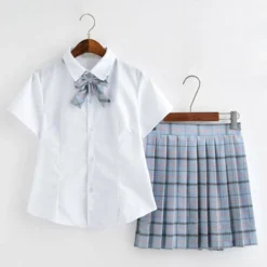 Halloween Carnaval Traje De Uniforme Escolar Uniforme Escolar Azul Cielo Claro Arcos De Poliéster Mercancía De Anime -Halloween Ventas 201912021839514787610