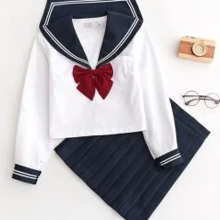 Halloween Carnaval Traje De Uniforme Escolar Uniforme Escolar Lazos De Poliéster Blanco Artículos De Anime -Halloween Ventas 201912021839539453084