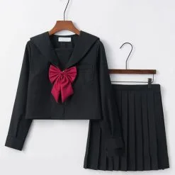 Halloween Carnaval Uniforme Escolar Uniforme Escolar Conjunto Arcos De Poliéster Negro Artículos De Anime