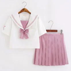 Halloween Carnaval Traje De Uniforme Escolar Uniforme Escolar Lazos De Poliéster Rosa Mercancía De Anime