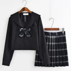 Halloween Carnaval Traje De Uniforme Escolar Uniforme Escolar Arcos De Poliéster Azul Marino Oscuro Artículos De Anime