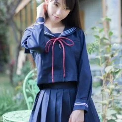 Halloween Carnaval Uniforme Escolar Uniforme Escolar Traje Arcos De Poliéster Azul Marino Mercancía De Anime