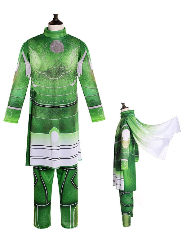 Niños Halloween Cosplay Green Top Pantalones Polyester Set Niños Cosplay Disfraces 5 Niños Halloween Cosplay Green Top Pantalones Polyester Set Niños Cosplay Disfraces - Imagen 4