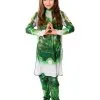 Niños Halloween Cosplay Green Top Pantalones Polyester Set Niños Cosplay Disfraces