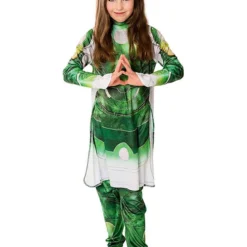 Niños Halloween Cosplay Green Top Pantalones Polyester Set Niños Cosplay Disfraces