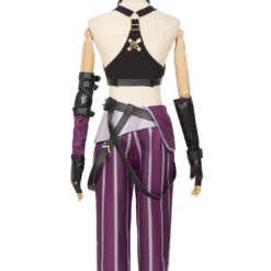 Juego League Of Legends Arcane Jinx PU Cuero Tank Top Corto Y Pantalones Cortos Uniforme Trajes Halloween Carnaval Traje Cosplay Disfraz -Halloween Ventas 202203301349486426381