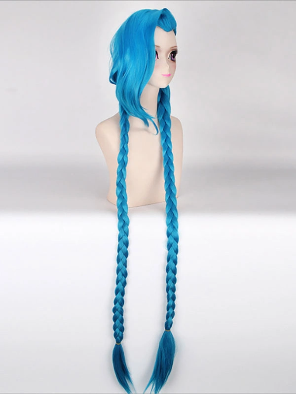 League Of Legends Jinx 's Pelucas Azules Juego De Halloween Disfraces De Cosplay 4 League Of Legends Jinx 's Pelucas Azules Juego De Halloween Disfraces De Cosplay - Imagen 2