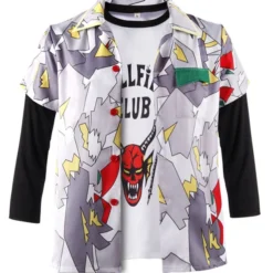 TV Drama Stranger Things Temporada 4 Dustin Henderson Impreso Camisa De Manga Corta Disfraz De Cosplay De Halloween