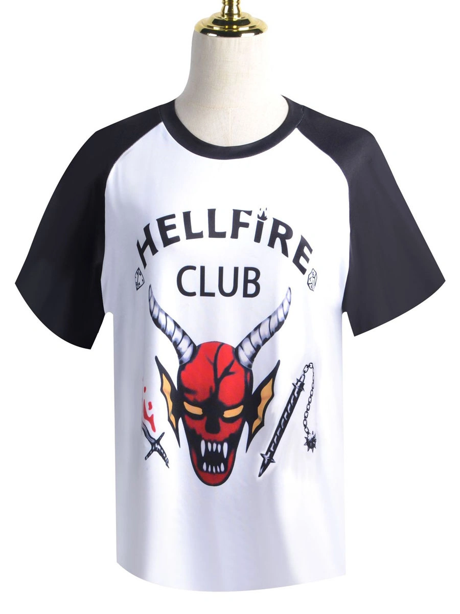 TV Drama Stranger Things Temporada 4 The Hellfire Club Camisa De Manga Corta Disfraz De Cosplay De Halloween 3 TV Drama Stranger Things Temporada 4 The Hellfire Club Camisa De Manga Corta Disfraz De Cosplay De Halloween