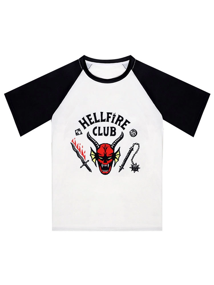 TV Drama Stranger Things Temporada 4 The Hellfire Club Camisa De Manga Corta Disfraz De Cosplay De Halloween 5 TV Drama Stranger Things Temporada 4 The Hellfire Club Camisa De Manga Corta Disfraz De Cosplay De Halloween - Imagen 3