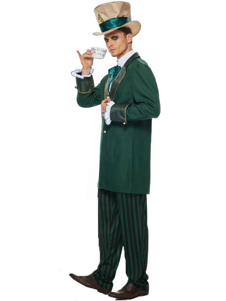 Payaso Disfraces De Halloween Verde Adulto Burlesque Abrigo Corbata Poliéster Conjunto De Halloween Disfraces De Vacaciones 6 Payaso Disfraces De Halloween Verde Adulto Burlesque Abrigo Corbata Poliéster Conjunto De Halloween Disfraces De Vacaciones - Imagen 4