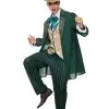 Payaso Disfraces De Halloween Verde Adulto Burlesque Abrigo Corbata Poliéster Conjunto De Halloween Disfraces De Vacaciones -Halloween Ventas 202208181740321439969