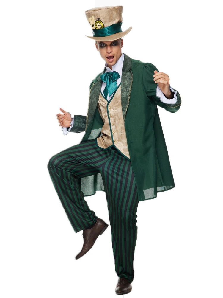 Payaso Disfraces De Halloween Verde Adulto Burlesque Abrigo Corbata Poliéster Conjunto De Halloween Disfraces De Vacaciones 3 Payaso Disfraces De Halloween Verde Adulto Burlesque Abrigo Corbata Poliéster Conjunto De Halloween Disfraces De Vacaciones