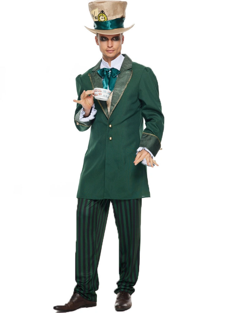 Payaso Disfraces De Halloween Verde Adulto Burlesque Abrigo Corbata Poliéster Conjunto De Halloween Disfraces De Vacaciones 5 Payaso Disfraces De Halloween Verde Adulto Burlesque Abrigo Corbata Poliéster Conjunto De Halloween Disfraces De Vacaciones - Imagen 3