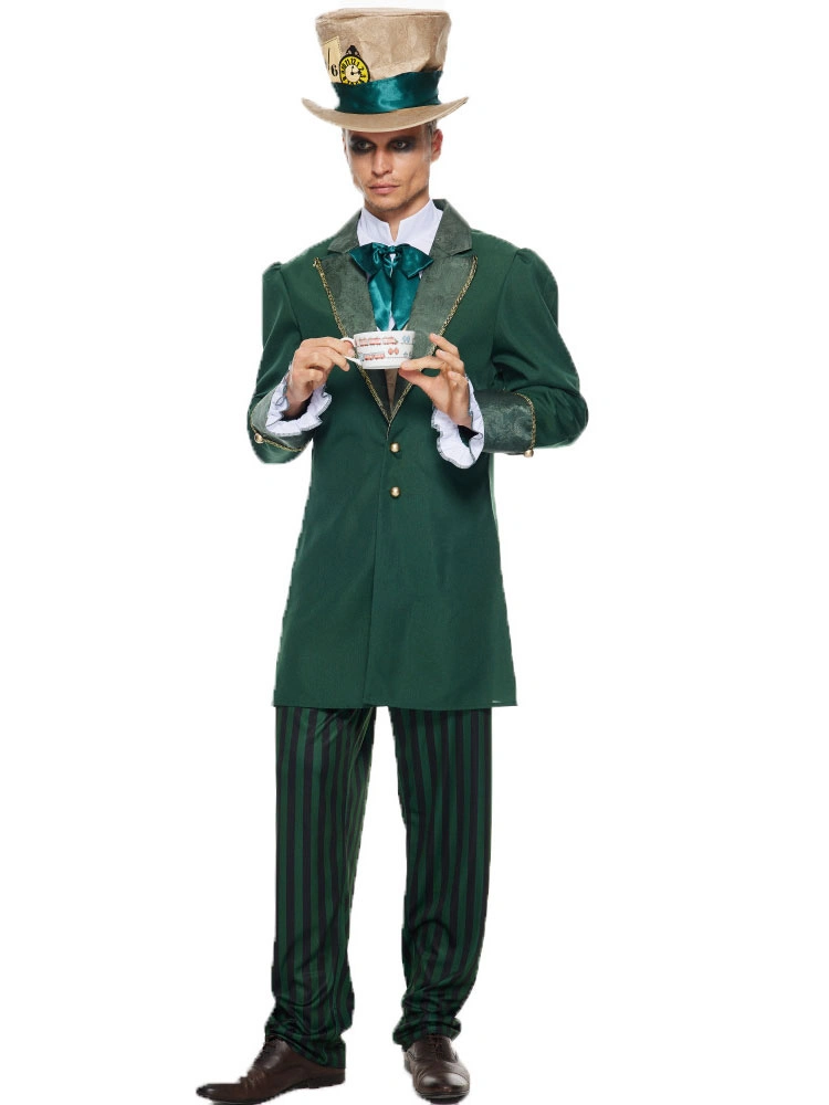 Payaso Disfraces De Halloween Verde Adulto Burlesque Abrigo Corbata Poliéster Conjunto De Halloween Disfraces De Vacaciones 4 Payaso Disfraces De Halloween Verde Adulto Burlesque Abrigo Corbata Poliéster Conjunto De Halloween Disfraces De Vacaciones - Imagen 2