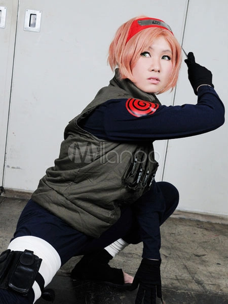 Halloween Naruto Haruno Sakura Traje De Cosplay De Chunin Escuela Uniforme De La Muchacha 6 Halloween Naruto Haruno Sakura Traje De Cosplay De Chunin Escuela Uniforme De La Muchacha - Imagen 4