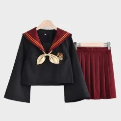 Halloween Carnaval Uniforme Escolar Algodón Del Poliester Con Pañuelo&con Falda&con Top