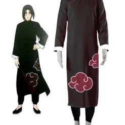 Halloween Disfraz Carnaval Traje Para Cosplay De Naruto De Uchiha Itachi De Naruto Con Pantalones+Vestido Largo Carnaval