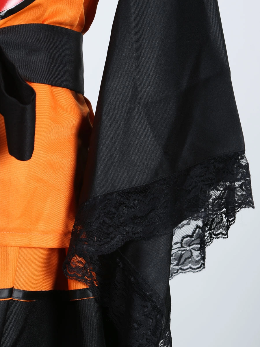 Halloween Vestido De Lolita Kimono Naruto Uzumaki Naruto Cosplay Traje Chica Versión 6 Halloween Vestido De Lolita Kimono Naruto Uzumaki Naruto Cosplay Traje Chica Versión - Imagen 4