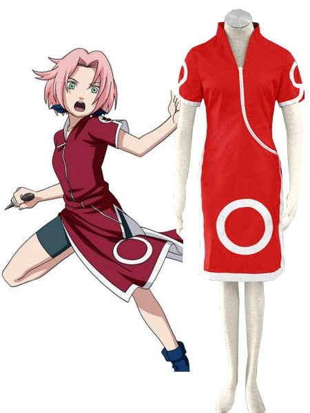 Halloween Naruto Haruno Sakura Halloween Cosplay Disfraz 4 Halloween Naruto Haruno Sakura Halloween Cosplay Disfraz - Imagen 2