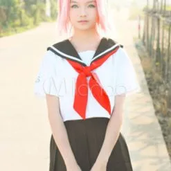 Halloween Naruto Haruno Sakura Cosplay Traje Escuela Uniforme De La Muchacha