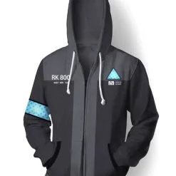 Halloween Carnaval Detroit Become Human Connor Juego Cosplay Hoodie