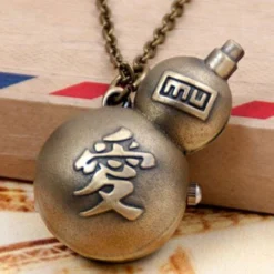 Halloween Carnaval Reloj De Bolsillo Naruto Gaara Quartz Anime Cosplay Prop